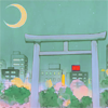 8bitfairy: sailor moon background (moon over a shrine)