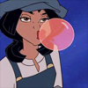 tropicsbear: Audrey from the movie Atlantis blowing bubblegum and looking unimpressed (Disney: Audrey)