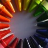 orbitaldiamonds: circle of crayons in rainbow pattern ([ a ] crayons)