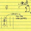 orbitaldiamonds: Doodle by Rachel Maddow, Cheney in jail, Rachel flying off with the bill of rights ([ punditry ] rachel: important doodle)