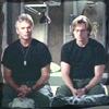 thalia: Jack O'Neill and Daniel Jackson sitting next to each other (j/d infirmary)