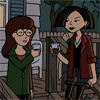 qiqi: daria and jane clinking glasses (clink clink)