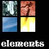elements: Animation of photos representing 4 elements: ice, clay, fire, sky.  (Elements Animated)
