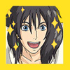 suzume: Black-haired Howl from the Studio Ghibli film surrounded by yellow sparkles (Sparkly Howl)