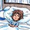 suzume: A young man is sleeping in a big pillow filled bed (sleeping beauty~)