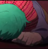notsosou: A shot of a man lying on the ground as if collapsed, arm in front of face (Dead)