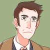 purplecat: Drawing of the Tenth Doctor. (Who:Ten)