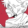 notsosou: A man clutching his scarf while crying. (Cry)