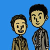 suzume: Dot-eyed Meyer Lansky (shorter and paler) and Charlie Luciano (taller and darker) (Soulmates in Crime)