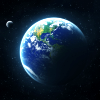 leesa_perrie: Picture of the Earth and the Moon seen from space (Earth and Moon)