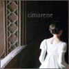 cimorene: Image of a woman in a white dress walking away next to a massive window with ornate gothic carved wooden embellishment (northanger abbey)