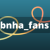 vriddy: bnha_fans written in white against a dark background with colourful squiggles (bnha_fans)