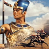 senmut: yul brynner as rameses from ten commandments in the upper corner, chariot in the lower one (Fandom: Ten Commandments)