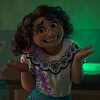 finch: A young Colombian woman with curly hair and glasses, shrugging (shrug)