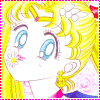 linky: Usagi with a gentle smile, has a flower close to her lips (Sailor Moon: Usagi - Flower)