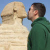 wantedonvoyage: Kissing the sphinx. The guides made everybody pose like this. (Egypt)
