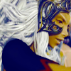 enemytosleep: [Fran - Final Fantasy XII] a brown-skinned woman with long white hair wears an intricate black helm that covers the sides of her face as she looks pleased (Fran is Pleased)