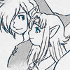 linky: Link and Zelda walking. (Loz: zelda & link - manga)