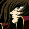 linky: Harlock looking to the top right in a profile view. (Leijiverse: harlock - side)
