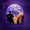 london_fan: Good Omens - Aziraphale/Crowley dining at the Ritz, toasting to the World! (Good Omens - Azi/Crowley (To the World!))