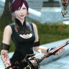 shanaqui: Image of a pink-haired female character wearing a black dress and holding a rapier. ((Eirian) Red Mage)