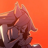 topothefoodchain: ahri hugging a mostly-unseen figure lying in her arms. In the original context this is her first lover after she killed him (grieve)