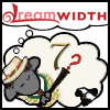 fred_mouse: line drawing of a sleeping sheep cosplaying the seventh doctor, with a dream bubble that reads 'dreamwidth' (dreamsheep-seventh-doctor)