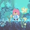 schneefink: Gail from Phoenotopia: Awakening next to flowers in a cave (PHOA Gail in Mul cave)