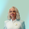 lirazel: Christine Chapel from Star Trek Strange New Worlds against a mint green background ([tv] almost every time)