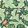 cimorene: A colorful wallpaper featuring curling acanthus leaves and small flowers (smultron ställe)
