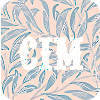 cimorene: Blue willow branches on a peach ground (rococo)