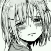 niculae: mangacap of yuki takeya from gakkou gurashi. she lis looking in the direction of the viewer, on the verge of tears. (takeya)