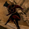 itstillhurt: Azula perched against a wall, seen from above (Athletic)