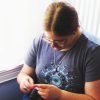 rivenwanderer: Me crafting in front of a window. (crafting)
