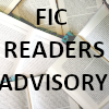ficreadersadvisory: the words "Fic Readers Advisory" across a background of a stack of open books (Default)