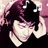grayswandir: Andy Lau wearing headphones, with musical notes overhead. (Andy Lau: headphones)