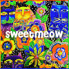sweetmeow: Photo and animation of a placemat with colorful kitties (Placemat kitties)