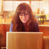 lirazel: Jess from New Girl sitting at a laptop ([tv] the internet is my boyfriend)