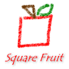 ext_208: Square Fruit icon with caption. (Default)