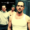 trillingstar: spoiling for a fight | Keller, forefront, and the O'Reily brothers in the gym, all in minimal clothing (oz what would keller do)
