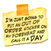 corvidology: Forehead sticker ([EMO] BRAIN OUT OF ORDER)