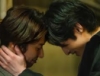 dorinda: Nozue and Togawa with their foreheads pressed together, smiling, Togawa's hand gently cupping Nozue's face. (old fashion cupcake - foreheads)