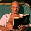 pauraque: Picard reads a book while vacationing on Risa (st picard reads)