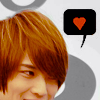 lingeringdust: jaejoong smiling with a heart emoji in a speech bubble (jaejoong - heart)