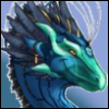 dreamerdragon: Drawing of a blue dragon. It is a Skydancer from Flight Rising. (dragon)