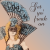 pensnest: Drawing of woman in fan-like headdress, caption Get yo freak on (Victorian Freak On)