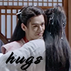 elwinfortuna: Wen Kexing being hugged by Zhou Zishu, caption "hugs" (wenzhou hugs)