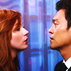 elasticella: selfie's eliza and henry's faces are less than a foot apart, holding eye contact (henryeliza)