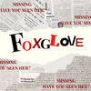 kavyina: A ransom-note style word over layered newspapers. The word is &quot;Foxglove.&quot; (foxglove)