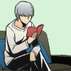 dragonofeternal: P4 Protagonist reading (p4→ Souji reading)